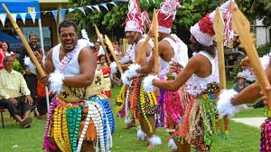 Locals performing a traditional Tongan dance